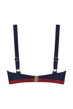 Marlies Dekkers Plunge Balconette Bikini-Oberteil D-F -Berühmtes Bademoden Geschäft 2609455218blueivoryredBIR 13676 FreistellerBack 10x15 1006