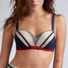 Marlies Dekkers Plunge Balconette Bikini-Oberteil D-F -Berühmtes Bademoden Geschäft 2609498218blueivoryredBIR 13676 Zoomify2Front 1000x1500 15