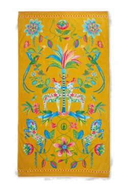 Pip Studio Curio Beach Towel Yellow -Berühmtes Bademoden Geschäft 2625294218curiogelbCGE 14036 FreistellerFront 10x15 1005